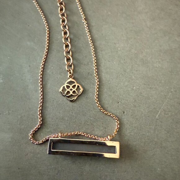 Kendra Scott Rose Gold Leanor Drusy Stone Pendant Necklace - Picture 4 of 4